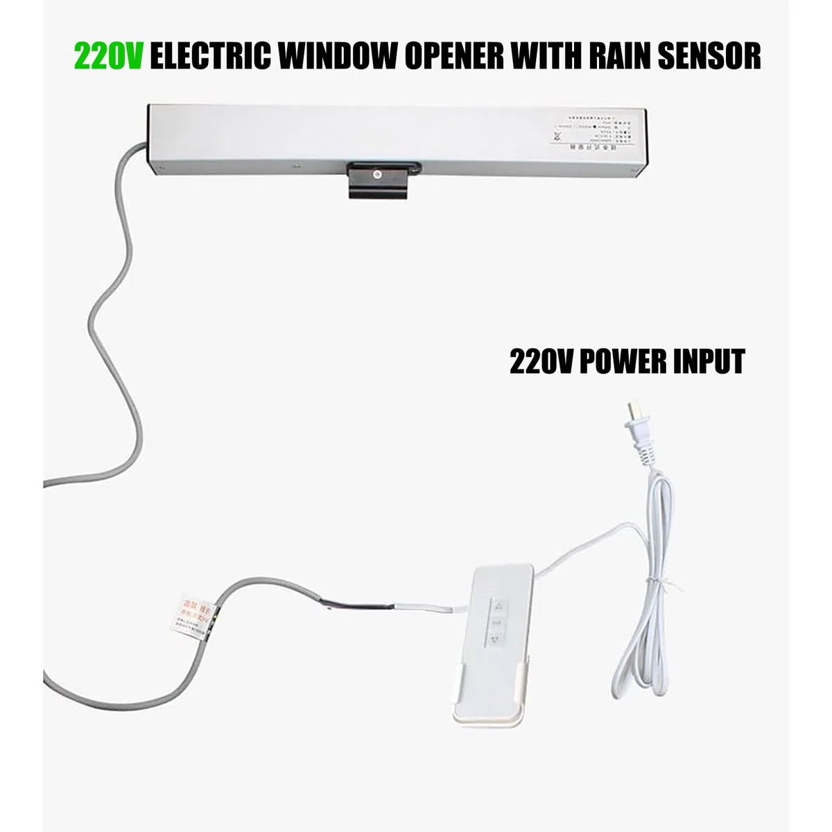 Aprifinestra elettrico con telecomando e interruttore, apri catena automatico per lucernario, serra, ventilazione del tetto, facile da installare