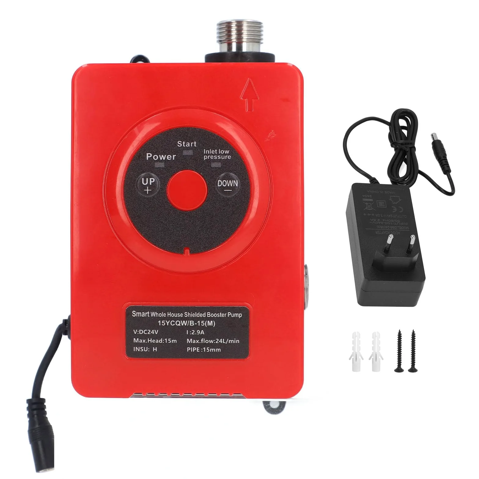 Pompa Booster per Scaldabagno 24 L/min 69 W, Pompa Booster Schermata Intelligente Pompa di Circolazione Ultra Silenziosa per L'orto