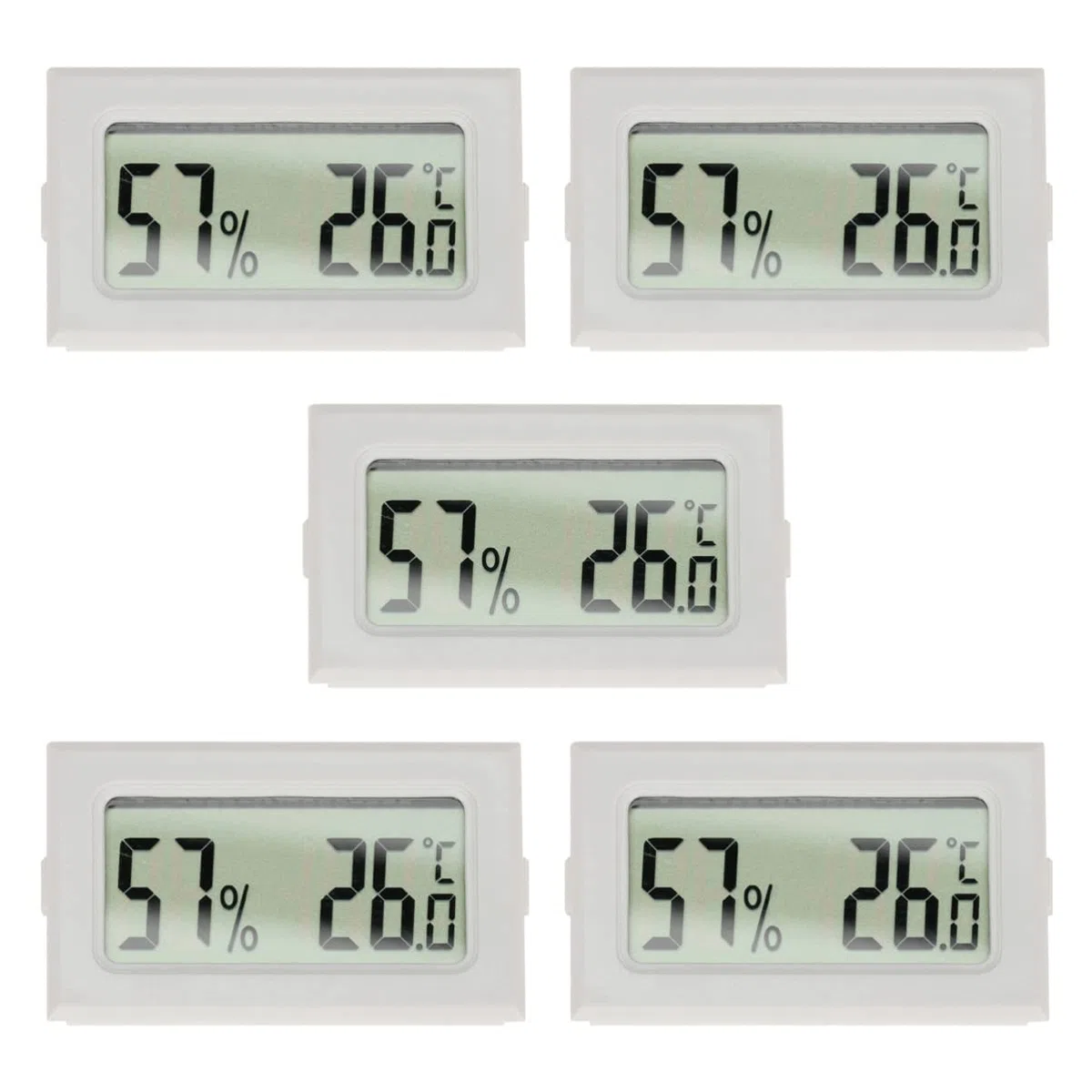 SUPVOX 10pezzi Mini Termometro Igrometro Digitale Senza Filo per Misurazione Temperatura e umidità Ambienti Interni Ed Esterni Display LCD con Prolunga Integrata per Terrari e