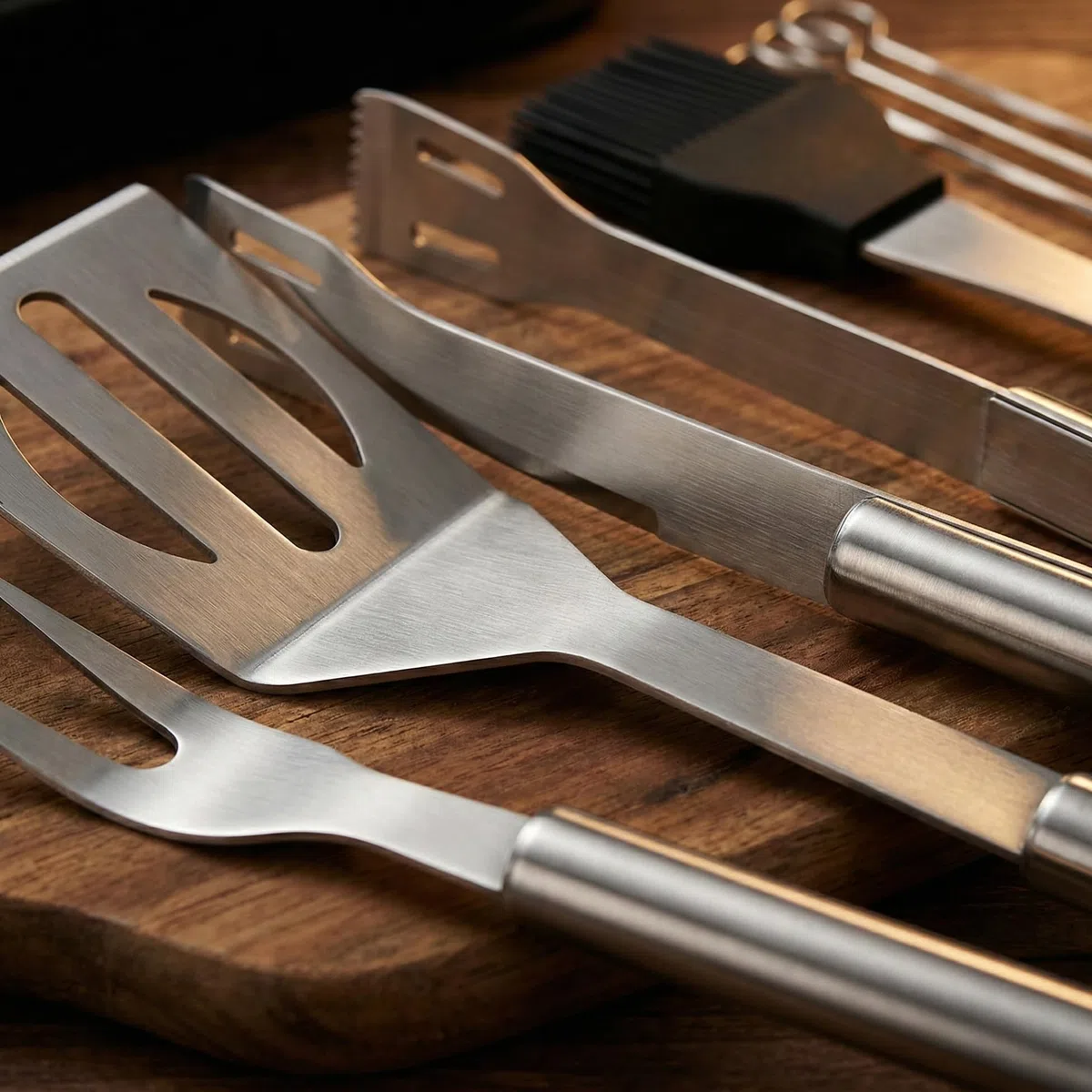 Set 9 Pezzi Utensili Barbecue – Attrezzi BBQ in Acciaio Inox con Custodia – Accessori Completi per Barbecue, Grigliate, Camino e Cottura al Forno