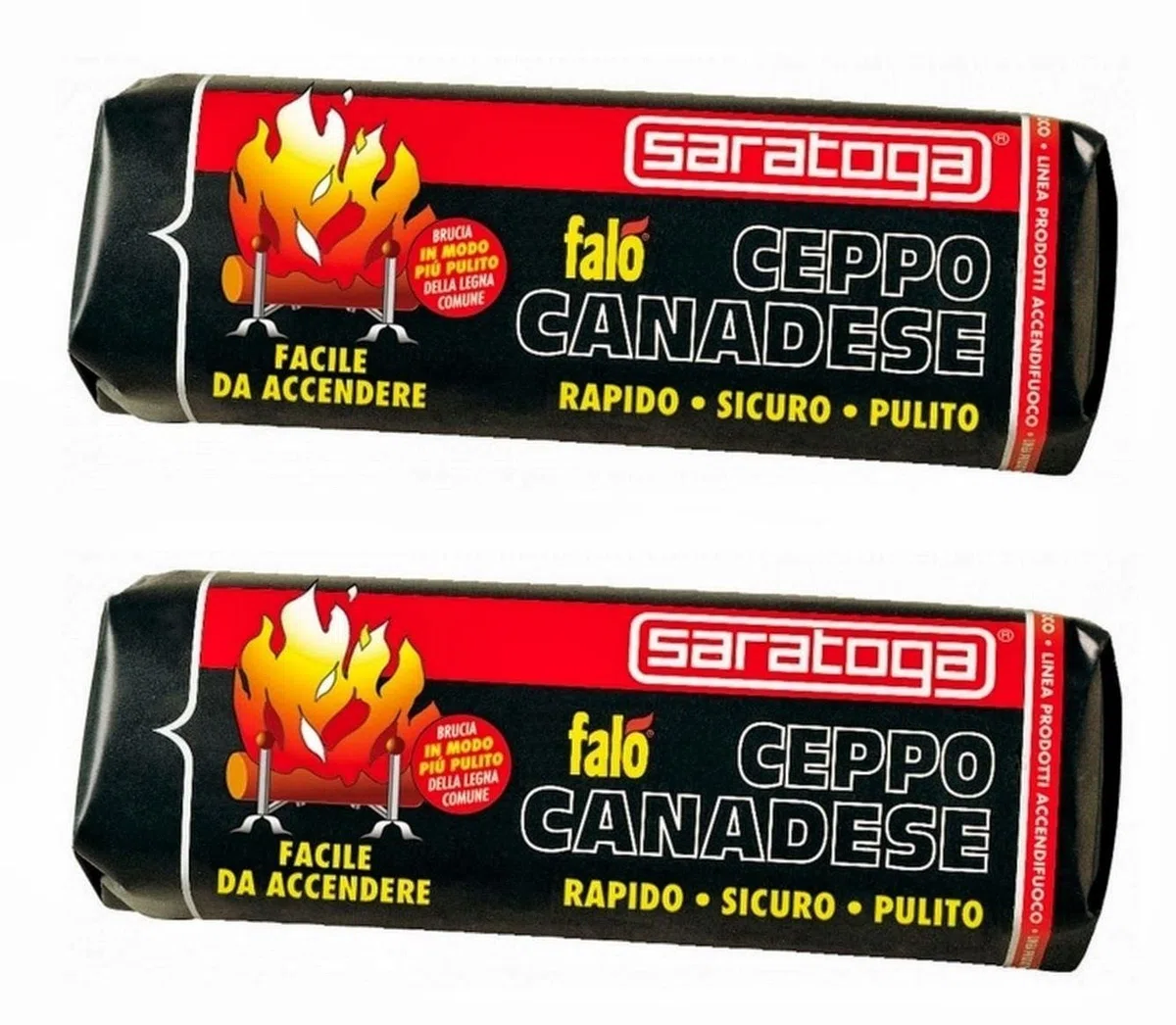 Tronchetto Saratoga Gr 1100 Stok 48 Pz Accendifuoco Ceppo 48 Confezioni Legno Bastone per Camino Unflavored