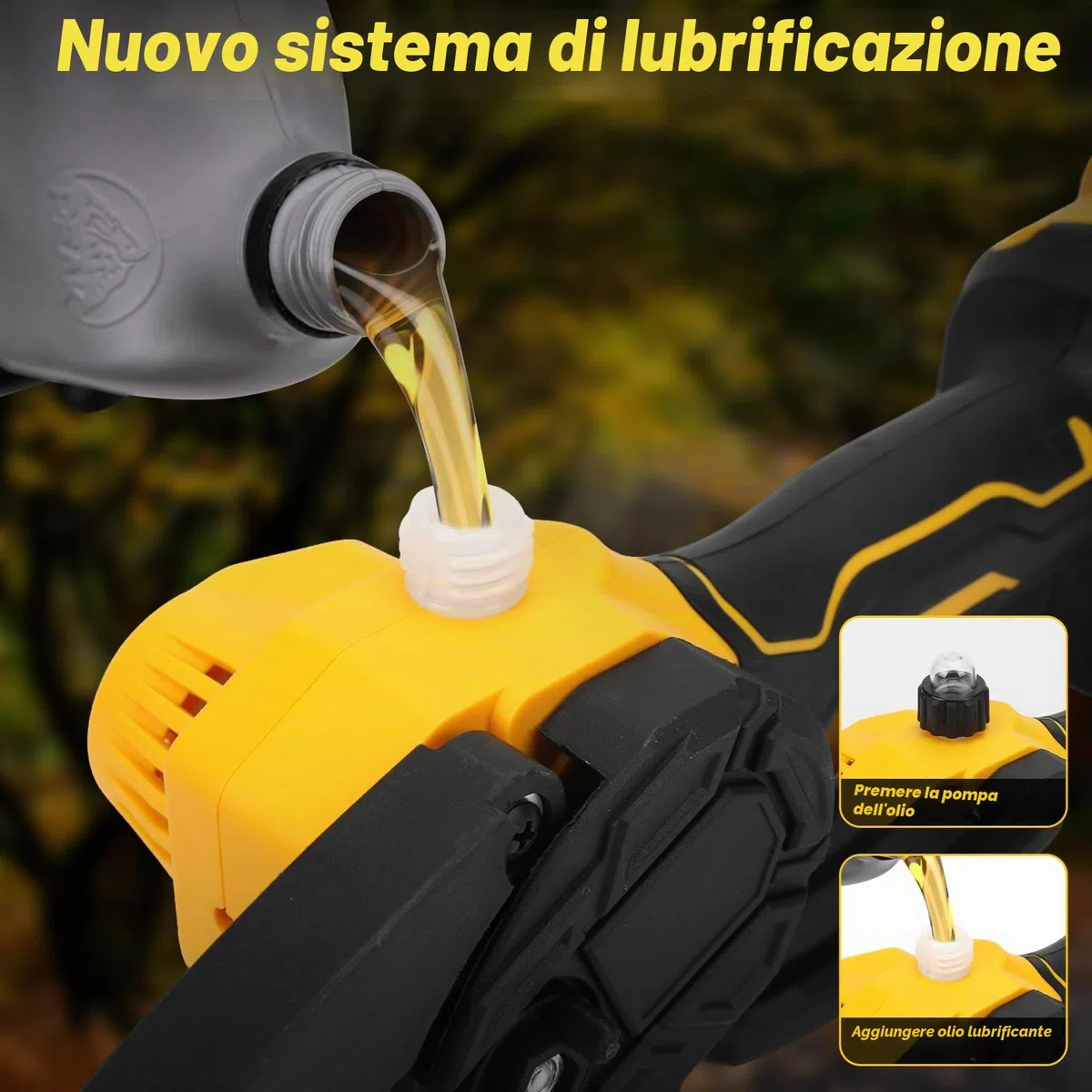 Mini Motosega 8 Pollici con Prolunga + Cesoie Elettriche 30 mm Compatibile con Batteria DeWalt 20V, Set Attrezzi da Giardino 4 in 1 Portata Massima 4,57 m per Potatura Alberi (Senza Batteria)