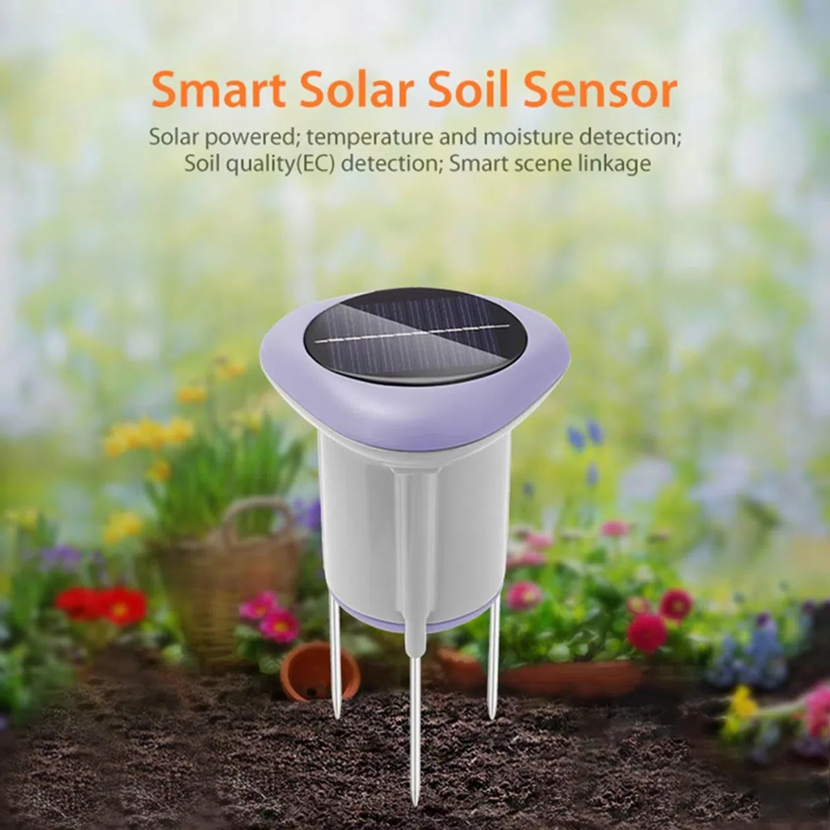 2X Sensore Solare per Terreno Tuya Smart Zigbee per Misurazione Della Temperatura e 'Umidità del Giardinaggio Controllo APP Termometro Digitale per Terreno