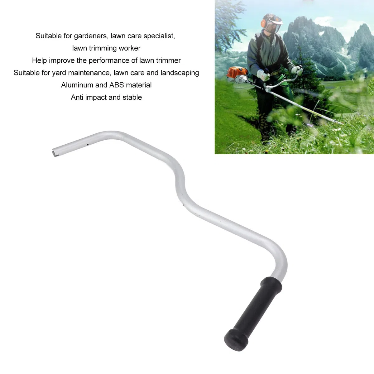 Cocoarm Manubrio per Decespugliatore in Alluminio ABS Impugnatura per Decespugliatore Sostituzione Ergonomica Antiscivolo Facile Installazione per FS 130 131 110 111 90 91 89 200 Utenti di Cura del