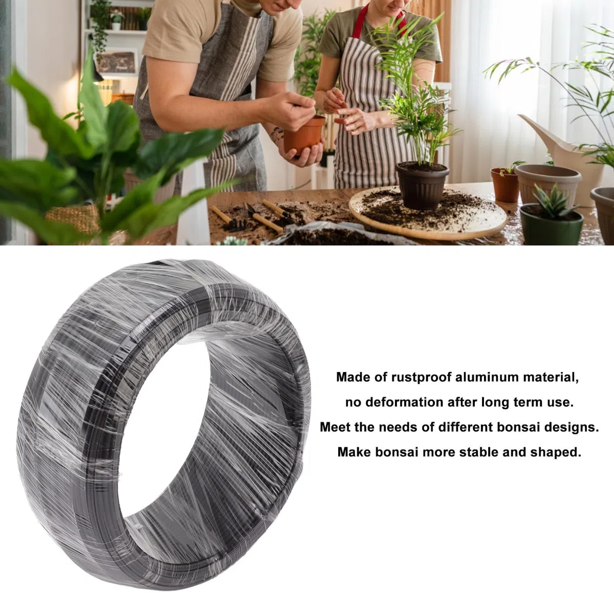 Kit di Filo per Bonsai, Filo per Addestramento di Piante in Alluminio Filo Artigianale per Rami di Orticoltura da Giardino Piccoli Tronchi (3,0 mm)