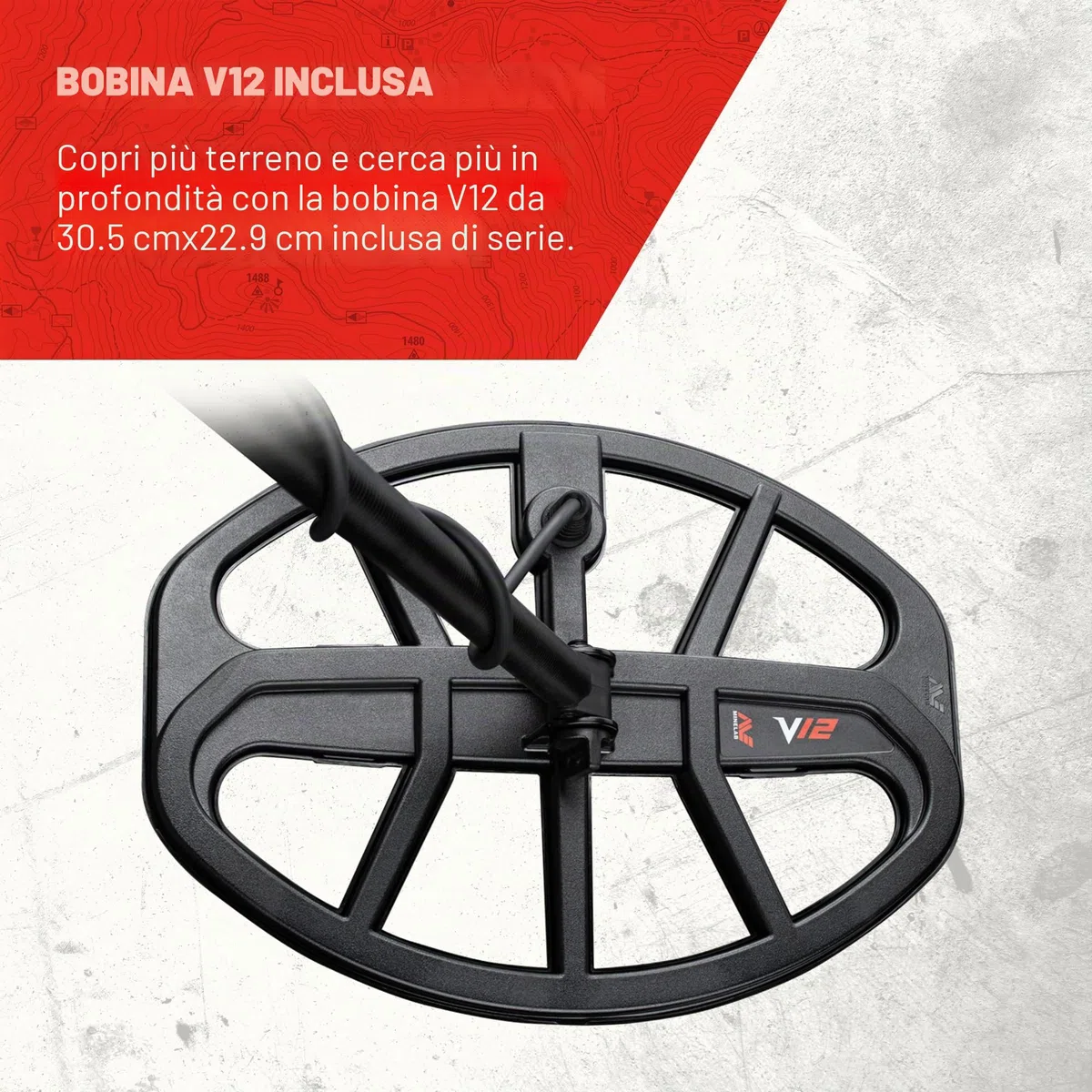 Minelab Vanquish 540 - Metal detector multifrequenza per adulti con polarizzazione del ferro e bobina impermeabile V12 30,5 x 22,9 cm (4 modalità di rilevamento, cuffie cablate e copertura antipioggia
