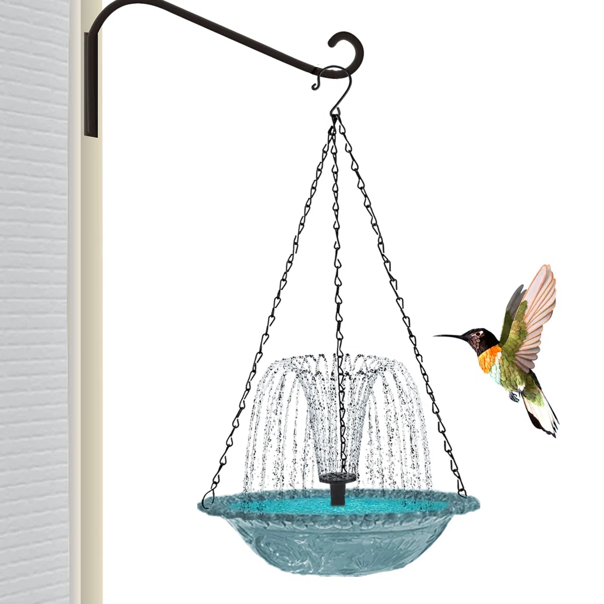 Fontana solare per uccelli – Pompa per abbeveratoio per uccelli a energia solare, decorazione da giardino per bambini, amanti degli animali della natura, giardino, terrazza