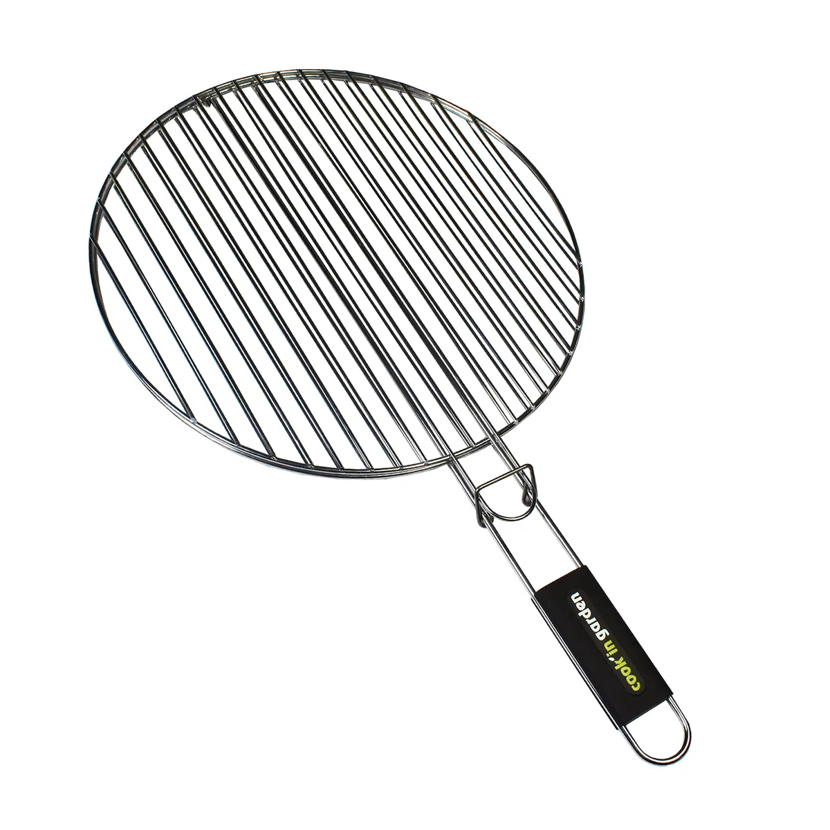 Cook’in Garden - Griglia Doppia Rotonda, Diametro 37 cm, Resistente alle Fiamme e alle Alte Temperature, Manico Soft Touch ergonomico, Accessorio Ideale per Barbecue Esterno, Compatibile Multi-Marche