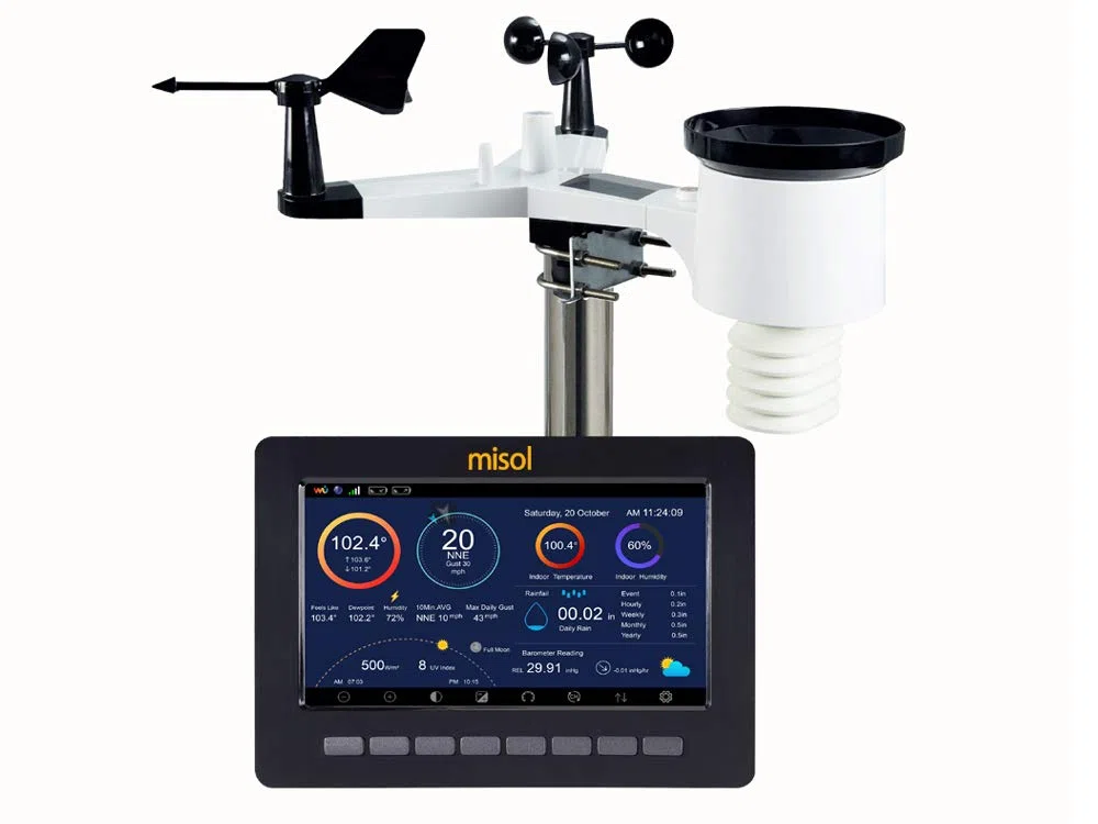 MISOL Wireless weather station connect to WiFi, upload data to web (wunderground)/Stazione meteo wireless per connettersi al WiFi, caricare i dati sul web (wunderground)