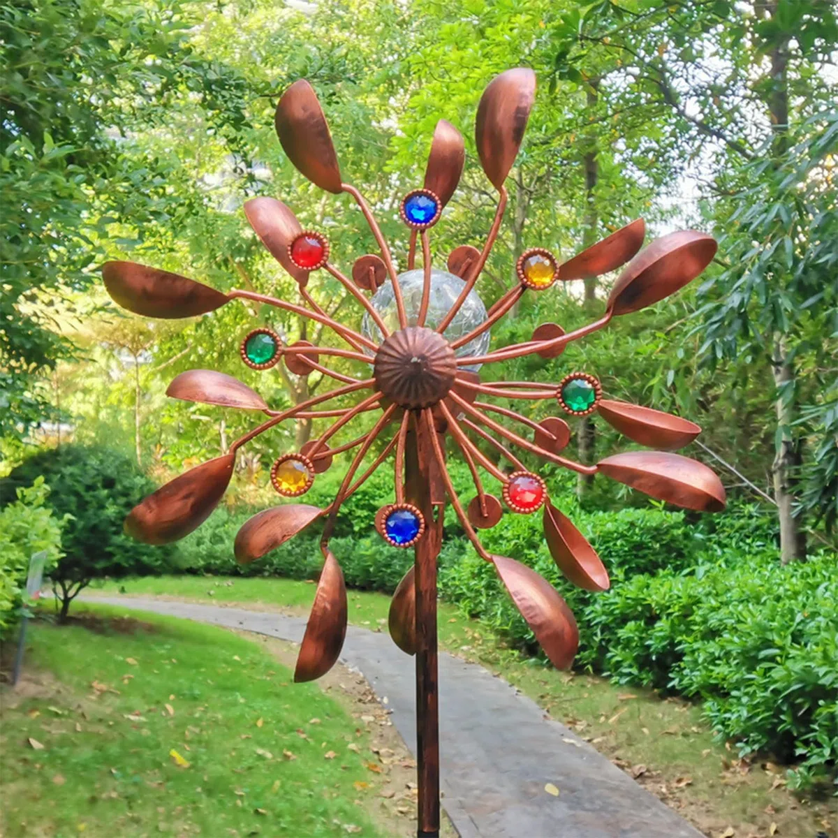 Girandola da giardino a LED a energia solare, impermeabile, decorazione esterna con luce per cortile e patio