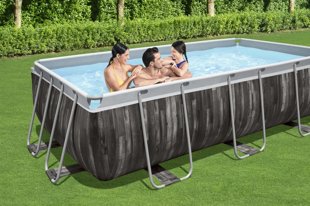 Bestway 5615A Piscina Fuori Terra Power Steel™ Rettangolare da 404x201x100 cm