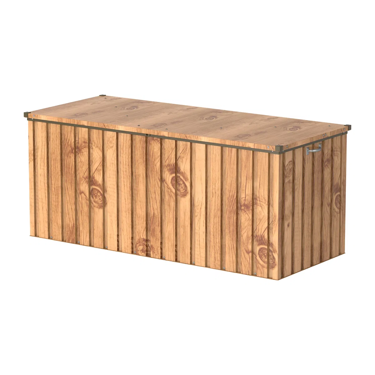 Duramax Cushion Box & Bench 1.7, 770 L, con cilindro a gas idraulico e occhio Padlock, Venatura del legno