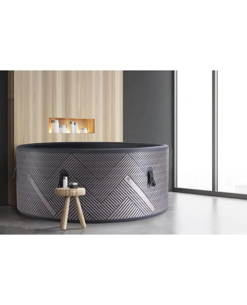 Mitepek Spa Uldea Piscina Gonfiabile Idromassaggio Rotonda da Esterno/Interno, 173cm, 5 Posti, 930L, 138 Getti, PVC