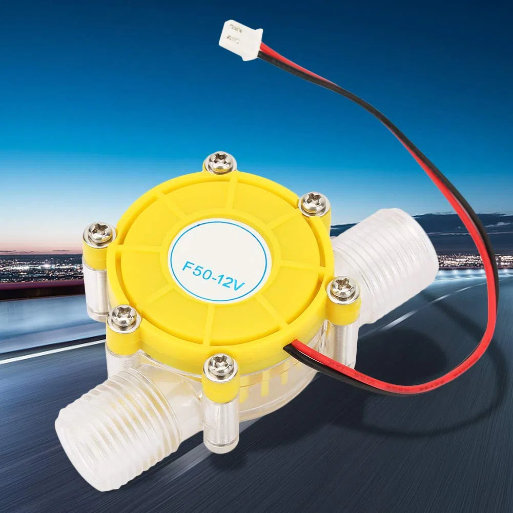 Tyenaza Generatore a Turbina ad Acqua 12 V, F50 Mini Idroelettrico DC Pompa a Flusso d'Acqua Generatore di Energia Idroelettrica Micro Generatore per Elettricità DC