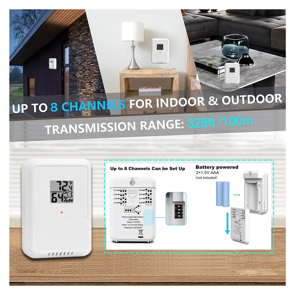 Stazioni Meteorologiche Wireless Display Ampio Da 10 Pollici Termoigrometro For Interni Ed Esterni Pluviometro Velocità Del Supporti A 8 Canali Preciso Veloce Monitoraggio In Tempo Reale