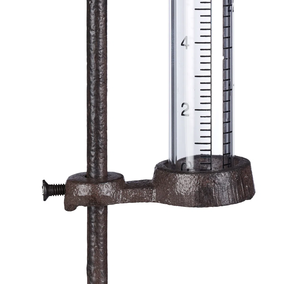 Relaxdays Pluviometro da Giardino con Bastone, con Gallo, con Paletto, 17 cm, 7 Pollici, Contenitore in Vetro, Bronzo