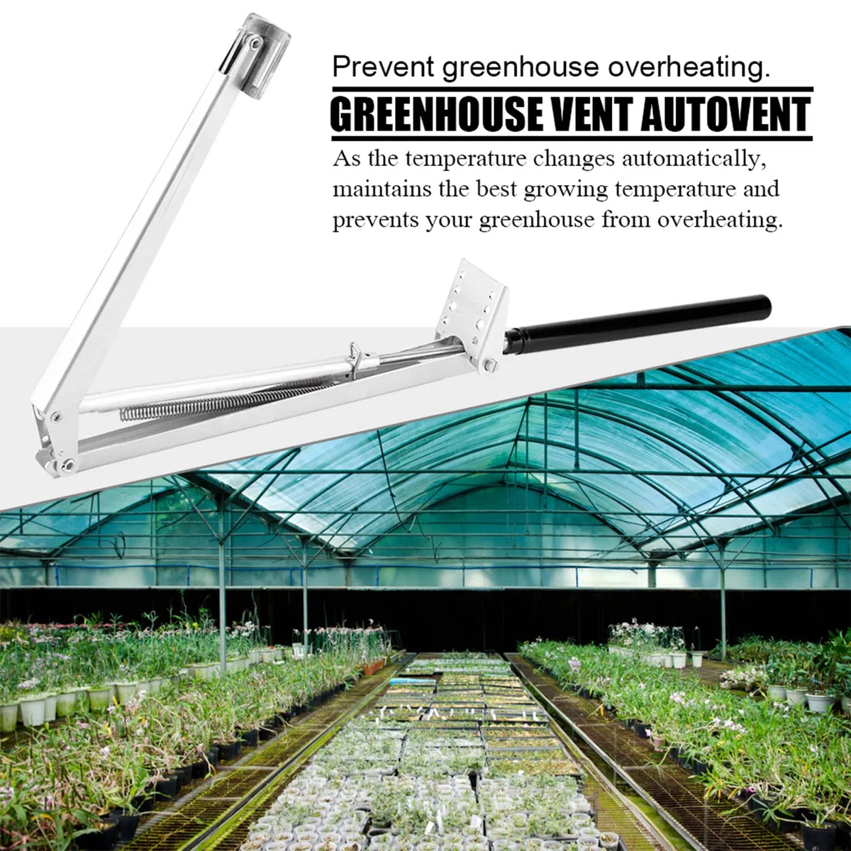 Jadeshay Aprire la Finestra Automatica, Autovent Finestra Apribile Automatica Solare Sensibile al Calore Serre Accessori per Serre e Capannoni da Giardino
