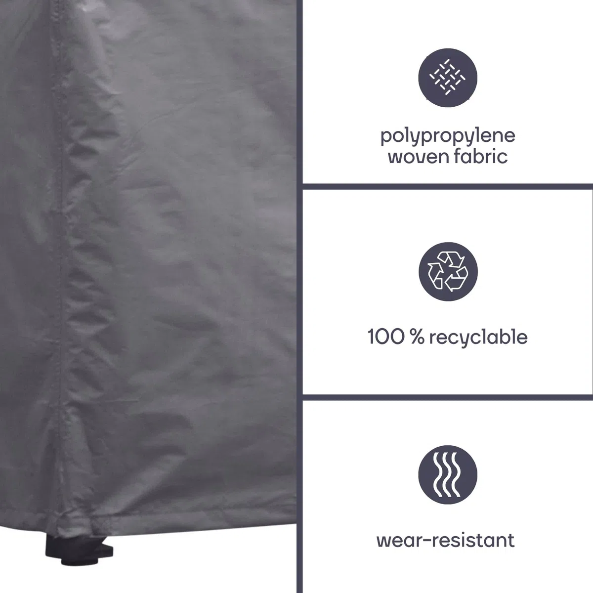 Perel Copertura da esterno per tavolo 305 x 110 x 75 cm, impermeabile e resistente ai raggi UV, protezione robusta per tavoli da giardino fino a 300 cm, materiale durevole contro pioggia, sporco e
