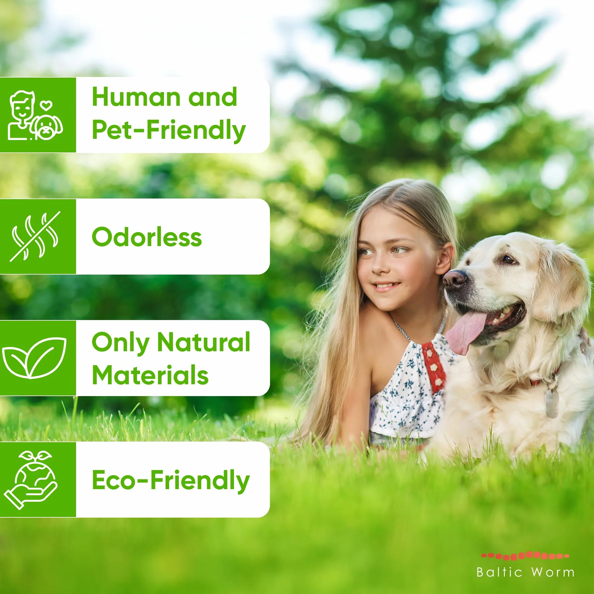 Humus di Lombrico - Vermicompost Fertilizzante Multiuso Organico Puro - Generatore di Terreno Naturale Superiore e Miglioratore di Nutrienti – Baltic Worm (4 x 5 Litro)