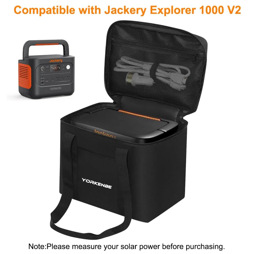 Custodia da trasporto compatibile con Jackery Explorer 1000 V2, borsa portatile imbottita resistente all'acqua, per camper, viaggi, campeggio all'aperto