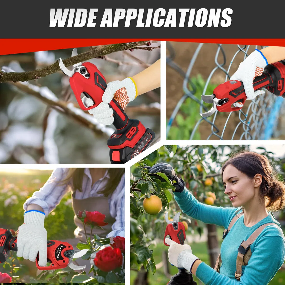 Cesoie elettriche da giardino per batteria Makita da 18 V, batteria da 600 W, professionali con 2 batterie da 2000 mAh, forbici da giardino senza spazzole con diametro di taglio da 20 – 35 mm e