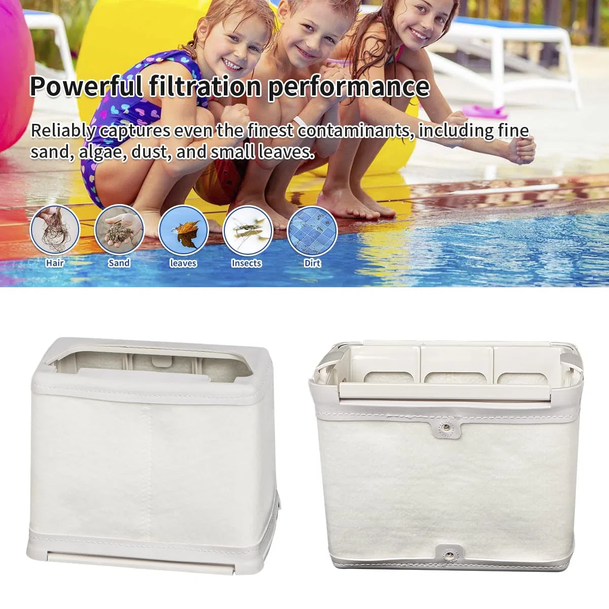 YanBan Cestello Filtro Integrato a Doppio Strato Ultra-fine, Confezione da 1, Compatibile con Aiper Scuba S1, S1 PRO, N1 e N1 PRO i Robot per Piscina Cordless