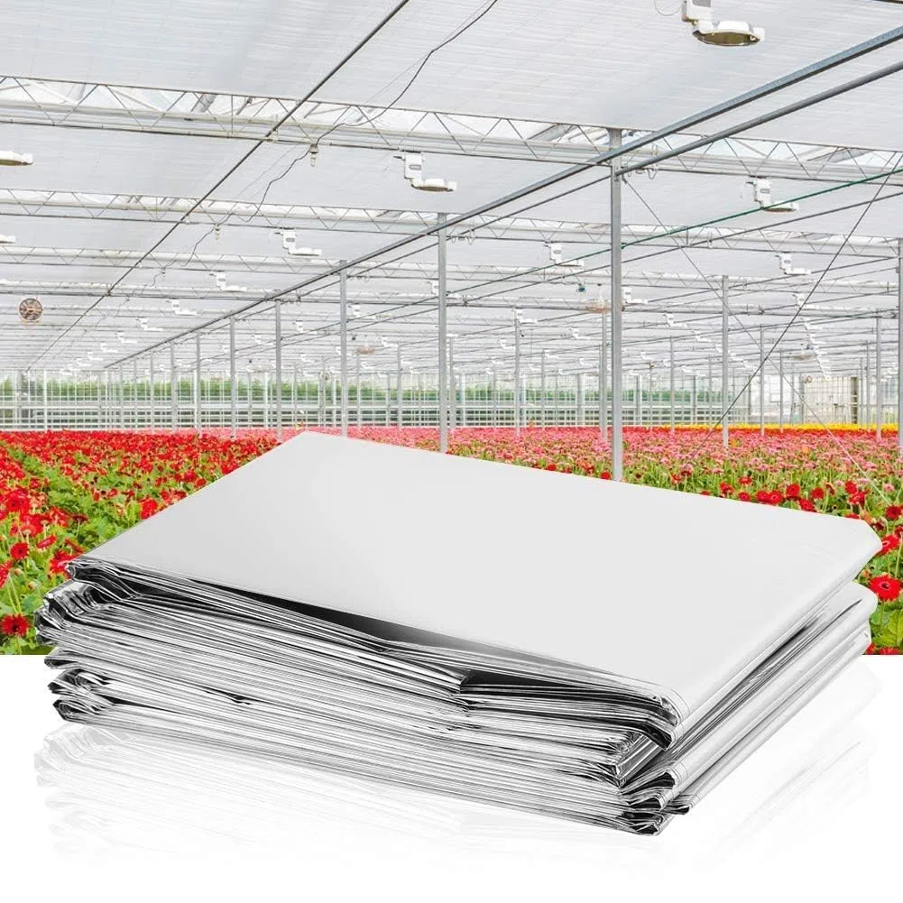 2 Pezzi Film Mylar per Serra e Giardino, Riflettenti 210 x 120 cm Argento Pellicola