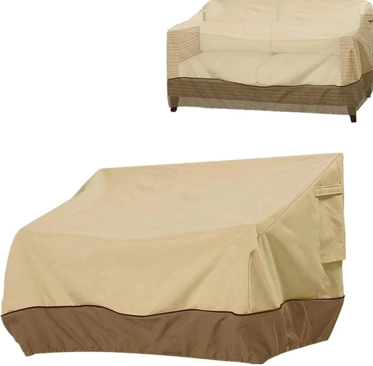Copertura Divano Esterno Impermeabile, Copridivano Esterno, Copertura per Divano a 3 Posti Copertura di Panca Impermeabile Anti Vento Anti Polvere Copridivano da Giardino (147 x 83 x 79 cm)