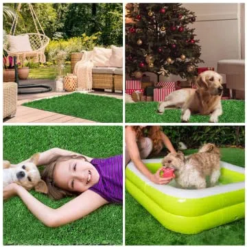 80X130CM Lettiera per cani per la casa e la toilette per cani, il balcone, l'addestramento, il prato di ricambio con erba artificiale per esterni, ideale per appartamenti e balconi