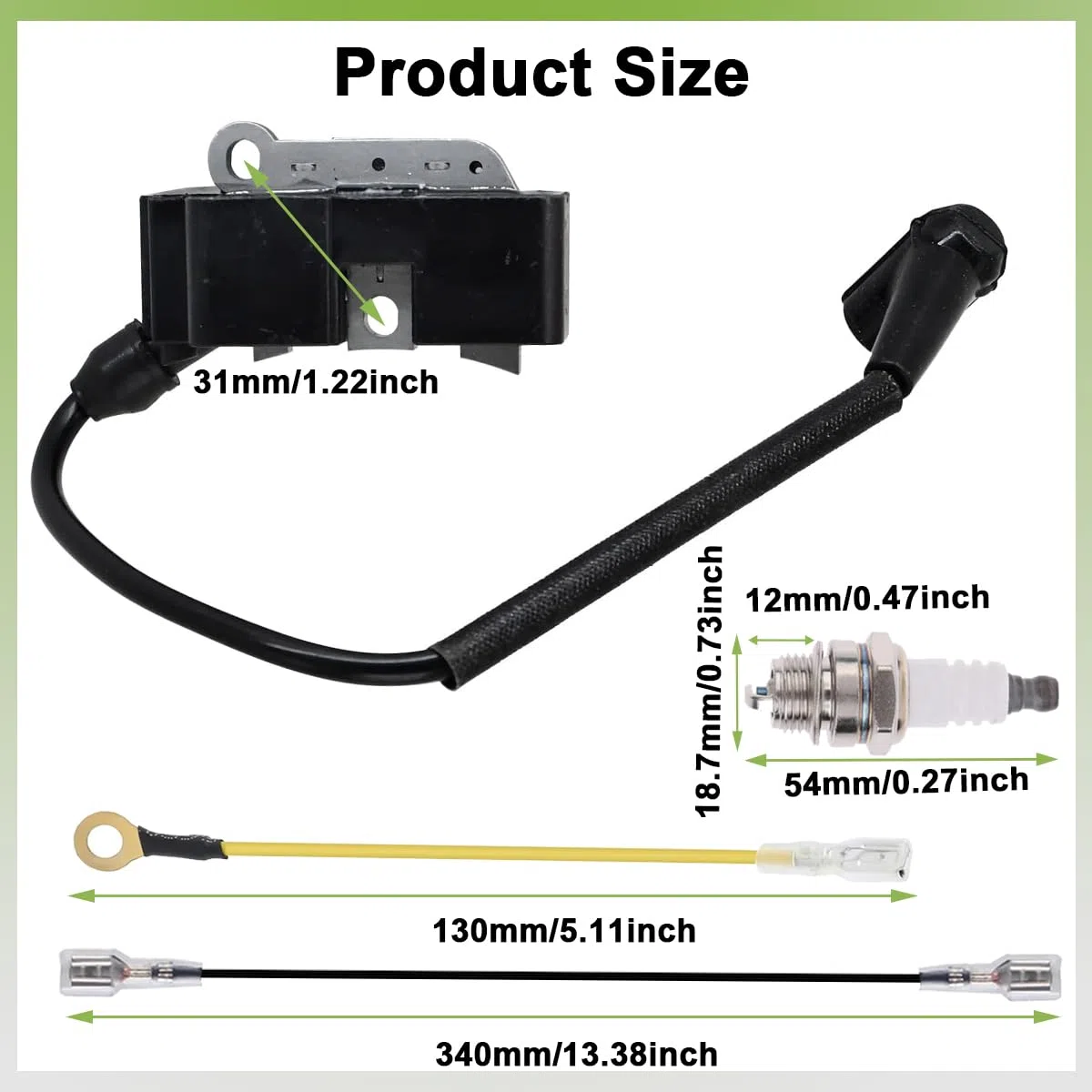 ZAMDOE 544047001 Modulo Bobina di accensione per Husqvarna 390 385 375 372 371 XP 365 362 359 357 353 351 350 346 345 340 338 339 455 460 461 Parti per Motosega Sostituisce 537 16 22-04, 5440471-01