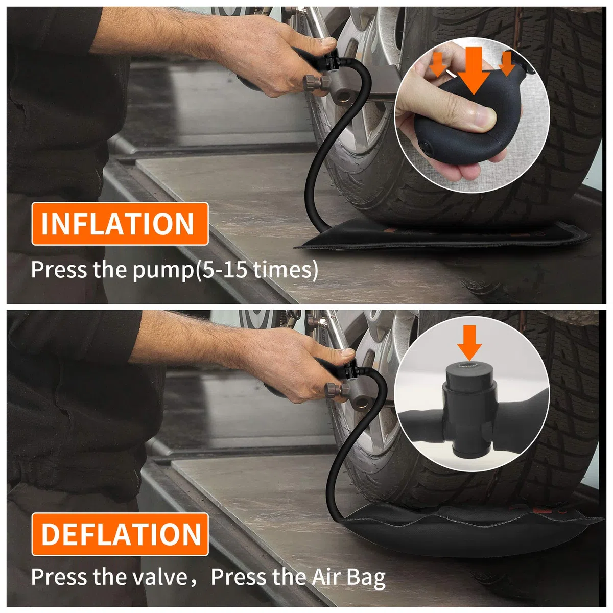 Gute Cuscino di montaggio Air Wedge Pump, cuscino di sollevamento gonfiabile, cuscino pneumatico, pompa ad aria, cric per finestre, porte, auto, grandi dispositivi (3 pezzi)