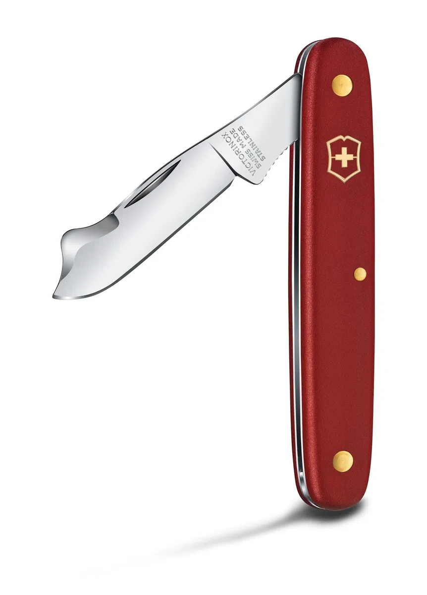 Victorinox, Coltello da innesto Combi S, Professionale, per Vivai e Giardinieri, Svizzero, ABS/celidor, Rosso, Lama con Punta Appuntita Tip
