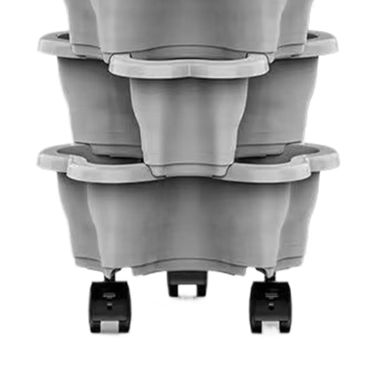 Generico Pianta di fragole - Supporto impilabile a 6 livelli 25x10 cm | Giardino verticale mobile con ruote rotanti - Vasi in ABS | Fioriera verticale - Serra per patio domestico, balcone, interno,