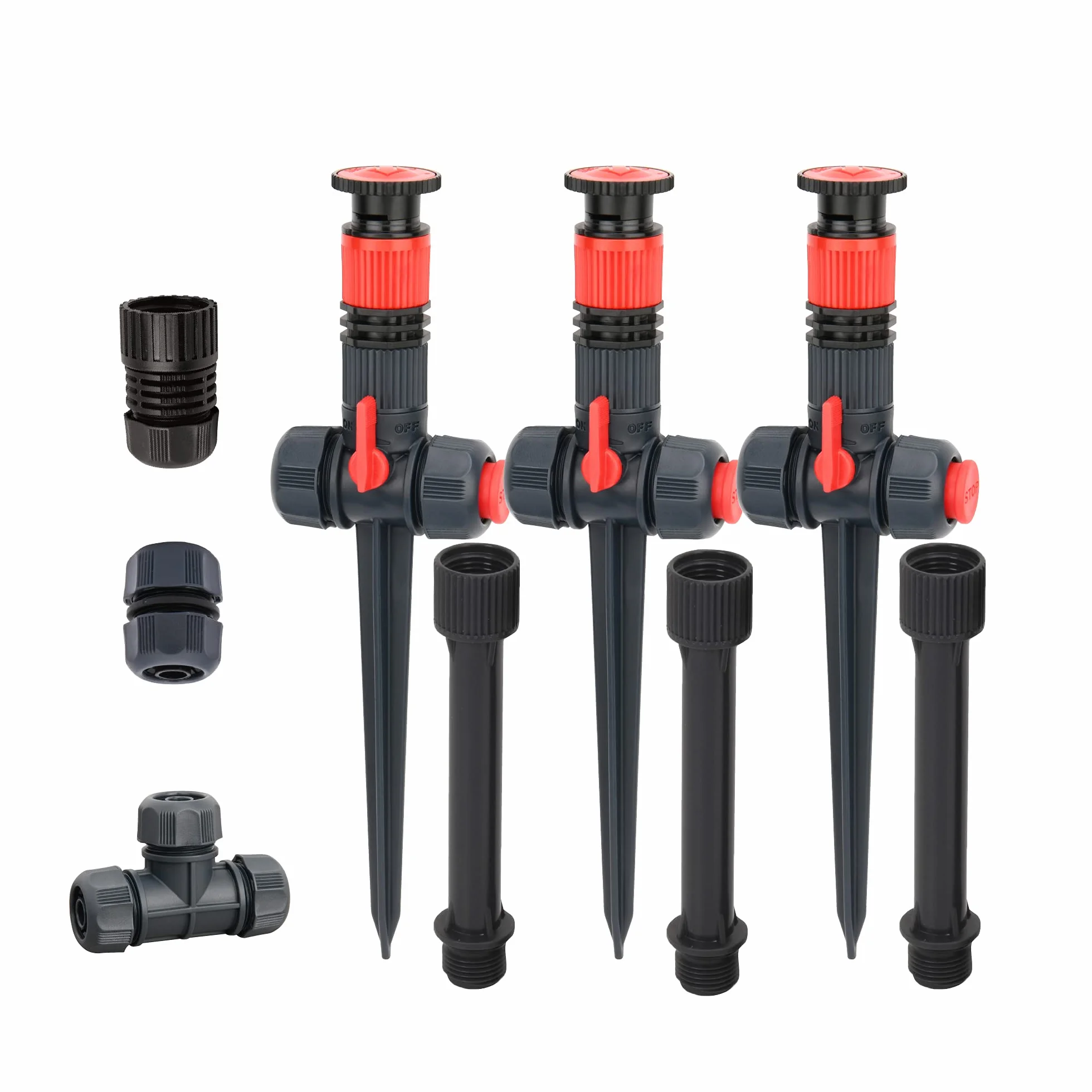 Eden 96093 - Irrigatore da giardino con design flessibile multi-regolabile, con set di estensione, ideale per prodotti da giardinaggio fai da te