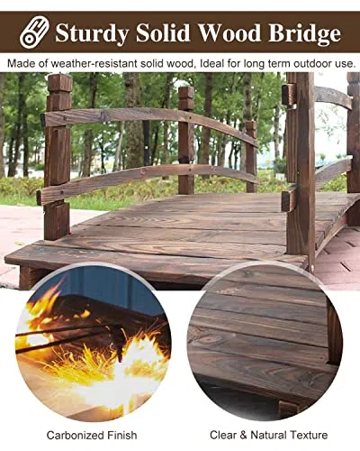 Ponte paesaggistico da giardino, ponte ad arco per vialetti esterni, perfetto per prato, cortile e piccoli laghetti, decorazione da giardino