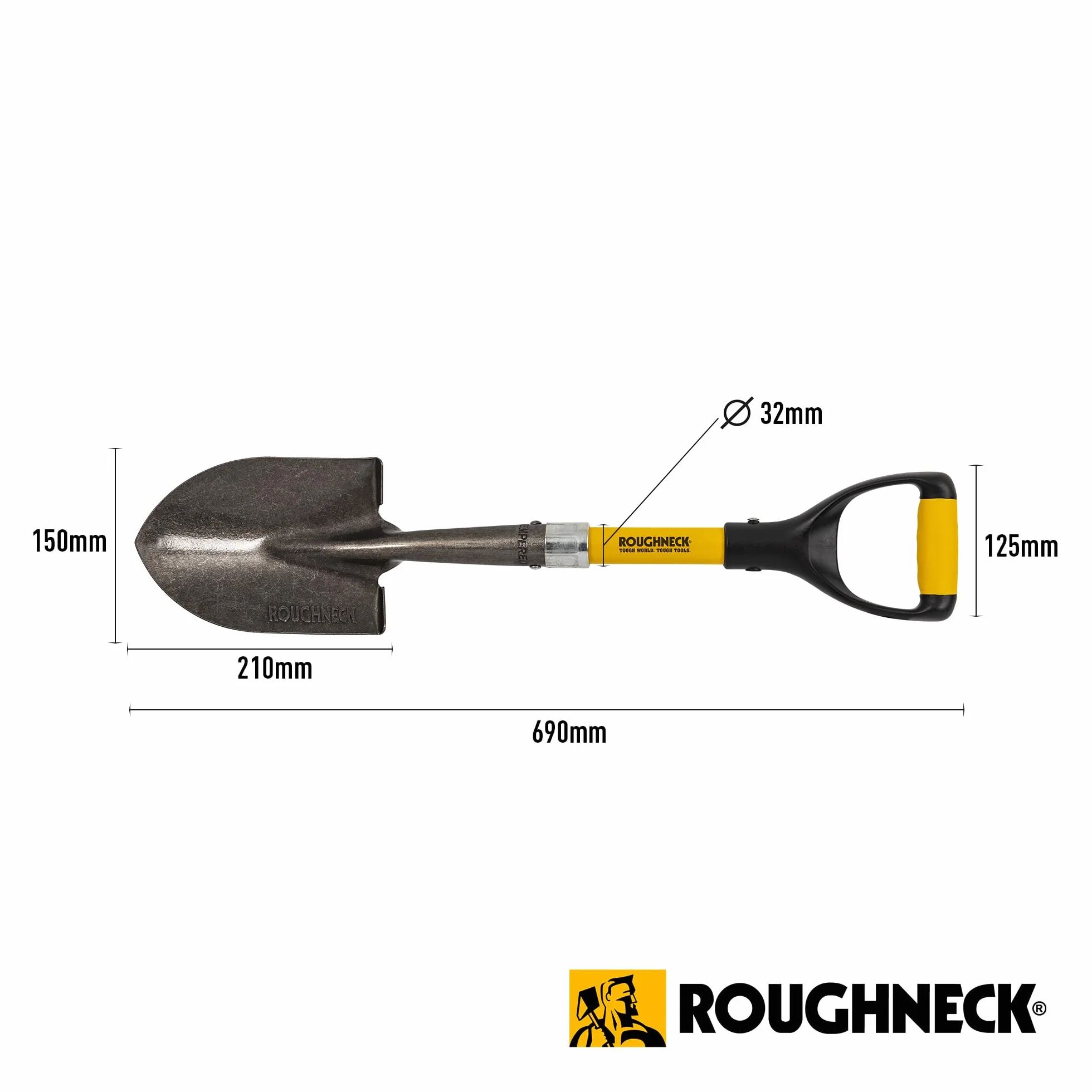 ROUGHNECK-68-004-Pala Micro punta redonda 685 mm