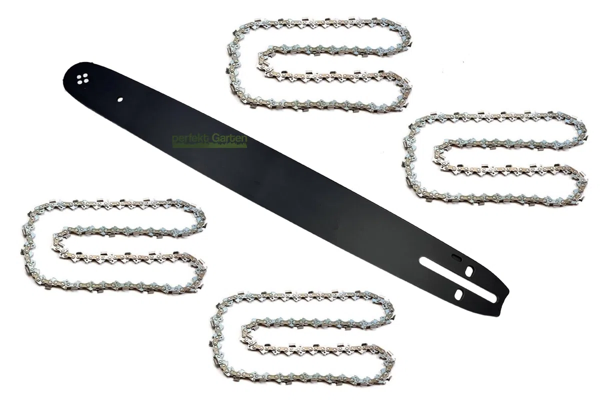 45cm 1,5 0,325" 72 TG Barra guida + 4 catene compatibili con Parkside PBKS53A1, PBKS53A2, BKS53B3