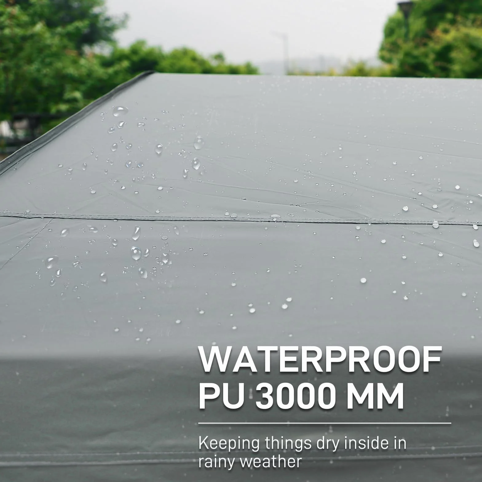 EVER ADVANCED Capanno per Attrezzi 9,8m³ Tenda per Bicicletta 190x230x225cm, Tenda per Attrezzi Impermeabile con 2 Aperture di Ventilazione, Garage per Biciclette Multiuso, Grigio