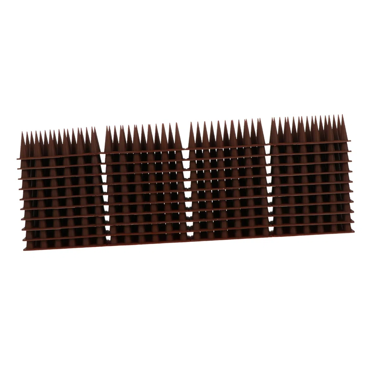 Kit di Dissuasori per Uccelli in Plastica Marrone, 10 Set, Strisce ad Alta Densità Anti-posato per Antenne e Strutture Alte, Deterrente Umano