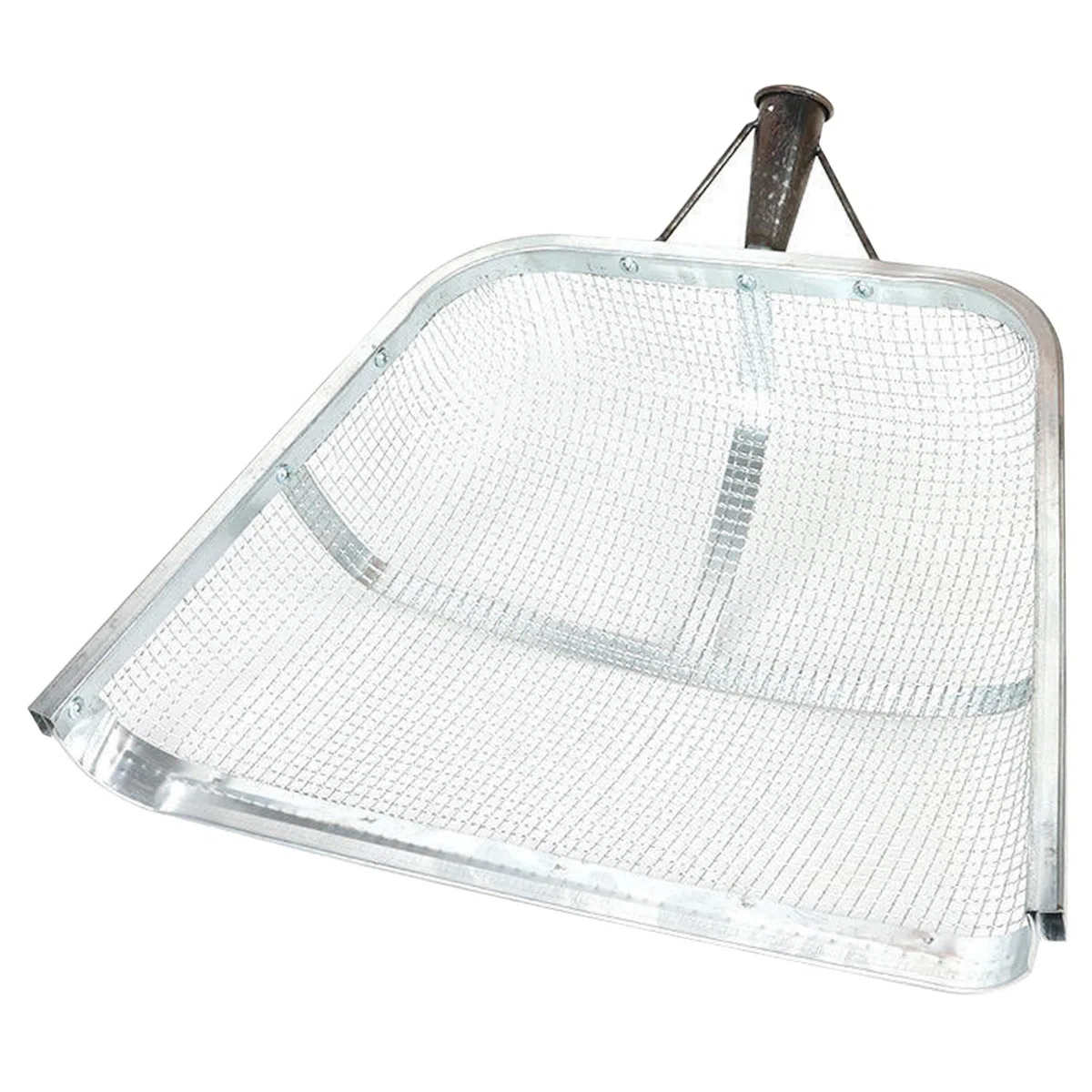 Pala per setaccio per sabbia, pala per setaccio, per terreno in acciaio inossidabile per giardinaggio Sabbia da 17, 5x14, 6 pollici con rete da 4 mm per un filtraggio efficiente di terreno e c