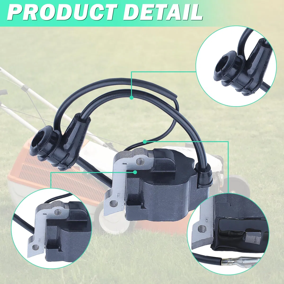 Bobina di Accensione per Honda GX35 UMK435 e Motore di Serie, ADEFOL Modulo Bobina di Accensione con Candela Accessorio per Decespugliatore Motore a 4 Tempi Pezzi di Ricambio