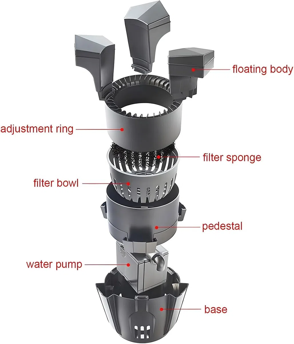 Skimmer automatico per piscine, efficiente detergente per superfici per laghetti e giardini, estrattore di detriti da 70 W per una facile manutenzione della piscina, design galleggiante