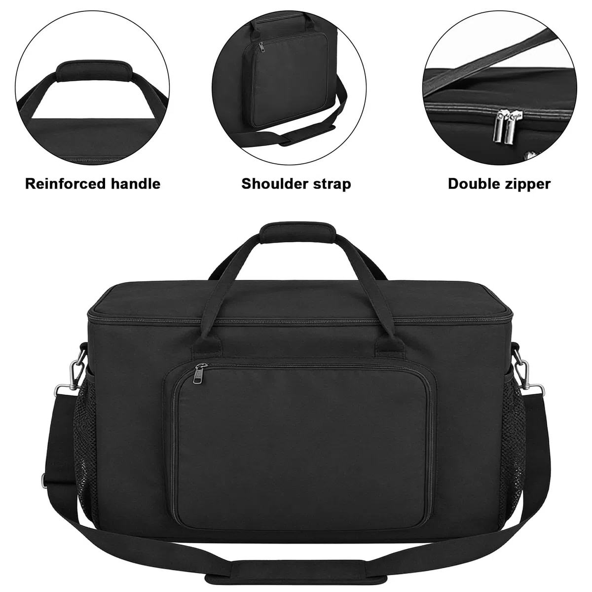 Borsa per il trasporto per barbecue, impermeabile per Ninja Woodfire OO101EU OG701 OG751, 600D, in tessuto Oxford per esterni, con tasche per accessori da forno per pizza