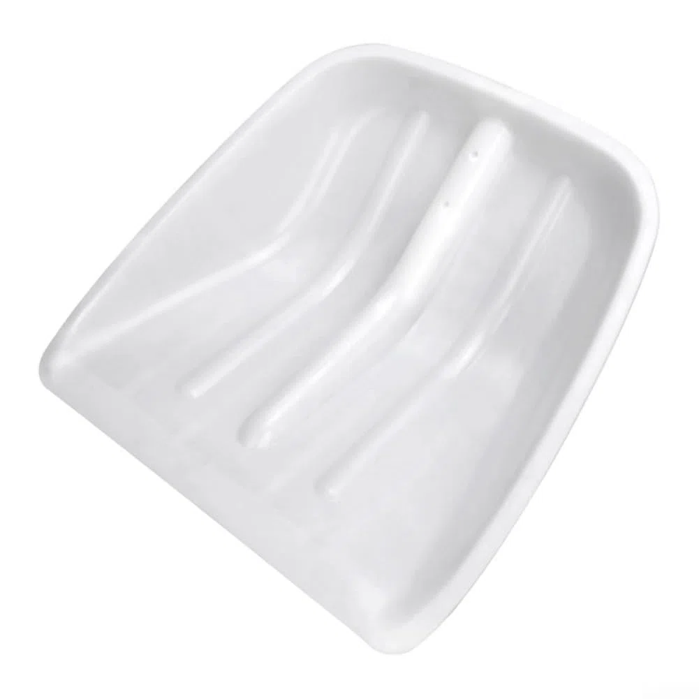 Pala in plastica robusta per la rimozione della neve, rompighiaccio e pollame, applicazioni in casa e cortile (bianco)