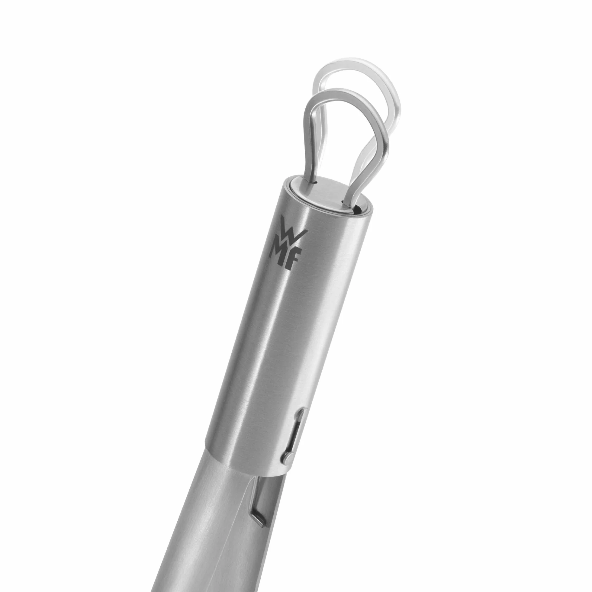 WMF 1892866030 BBQ - Pinza per barbecue, 44 cm, per bistecche, pesce, verdure, meccanismo di bloccaggio, salvaspazio, in acciaio INOX 18/8