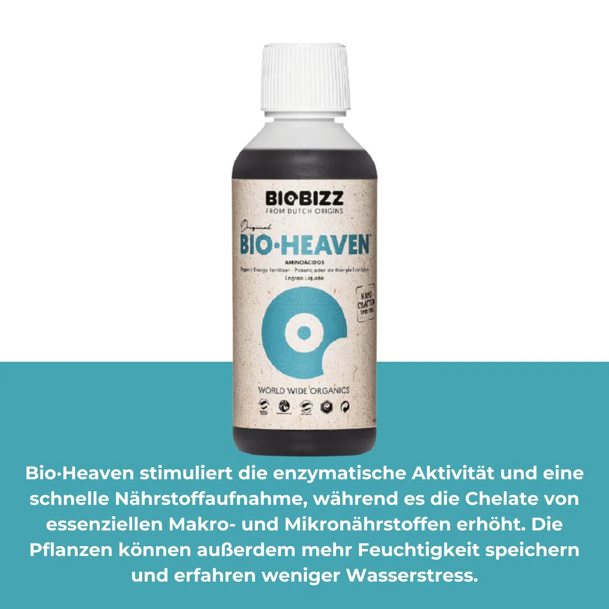 GROWMANIA Bio Heaven di BioBizz 250 ml + Probe Boost Up di Up Nutrients + misurino | Stimolatore di vitalità organico per piante | Per piccoli giardini e vasi di fiori