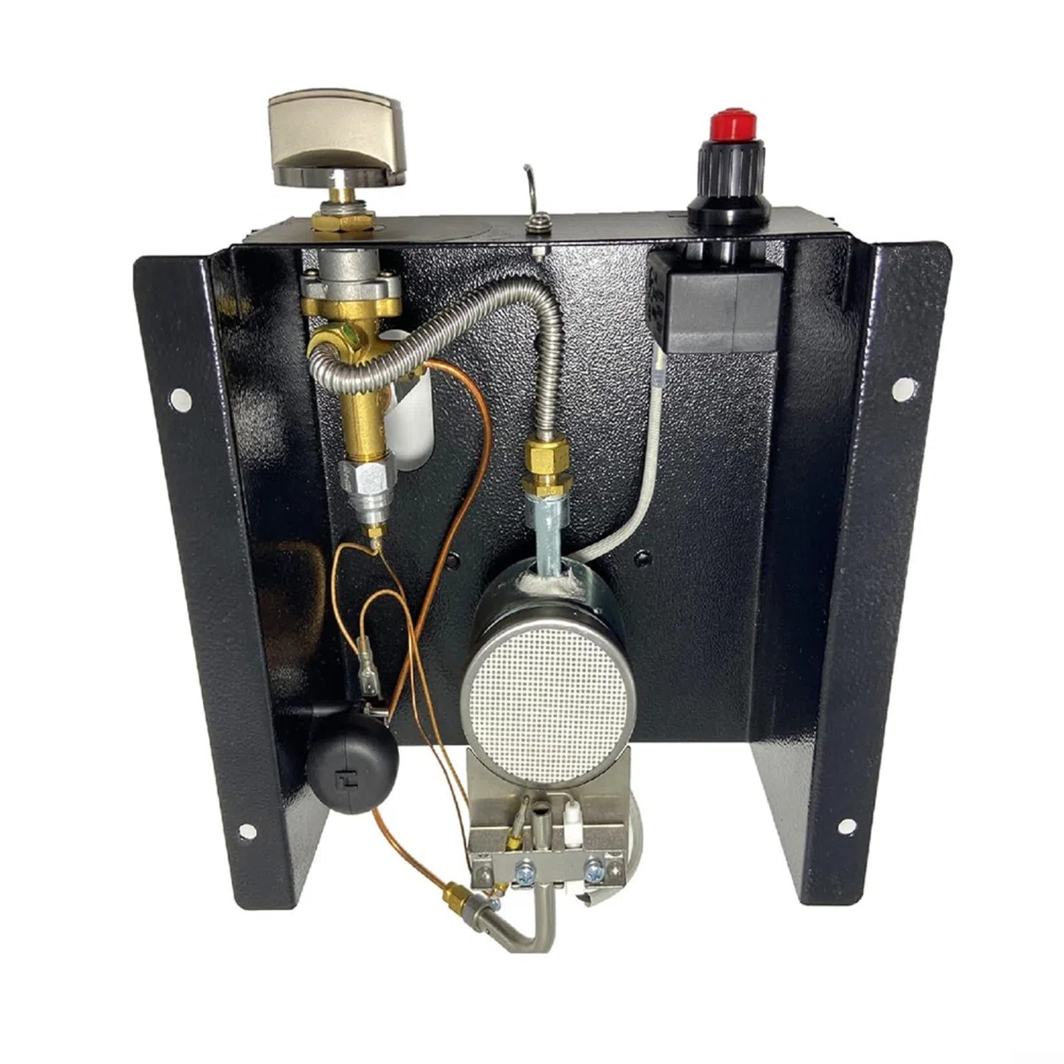 47000 BTU Kit di ricambio per modulo bruciatore riscaldatore per patio con scatola di controllo Montaggio a pavimento in metallo Parti riscaldanti esterne (B)