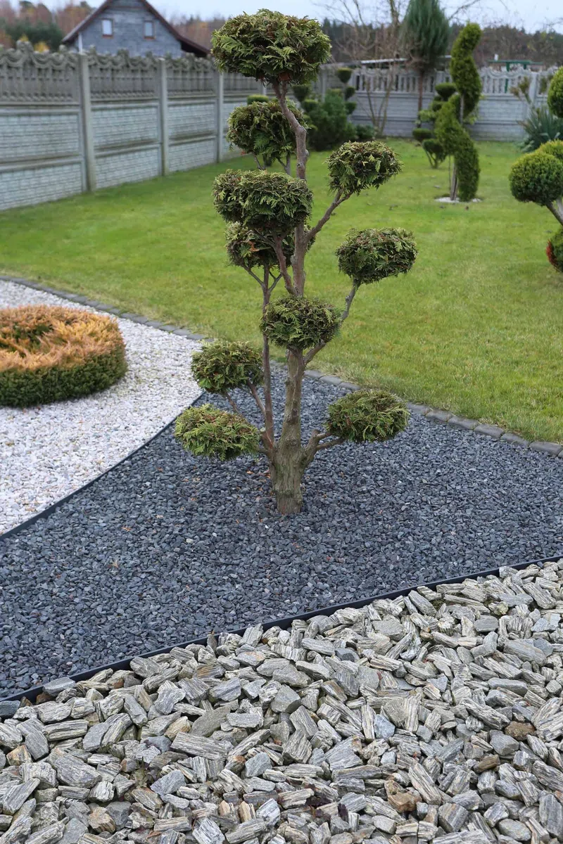 Bordo flessibile per giardino, bordo per prato morbido, bordo da giardino in plastica, 4 cm di altezza (10 m, nero)