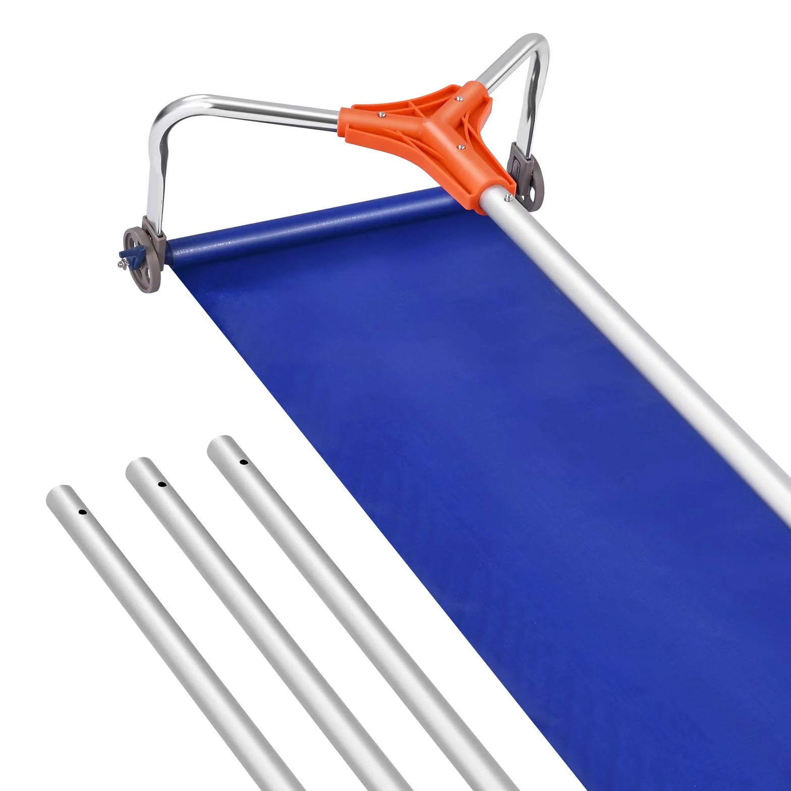 VEVOR Rastrello da Neve per Tetto, Lama in Alluminio da 432 mm, Raschietto per Tetti da Neve Regolabile 1250-5240 mm con Ruote e Scivolo, Impugnatura Staccabile, Pala per Rimozione Neve Foglie