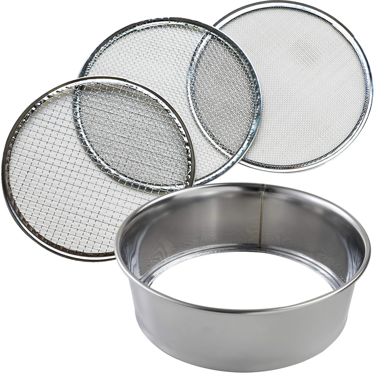 Hanafubuki - Set di 3 setacci per terreno, 210 mm, realizzati in Giappone, 3 filtri a rete, strumento giapponese per giardinaggio bonsai - 210 mm